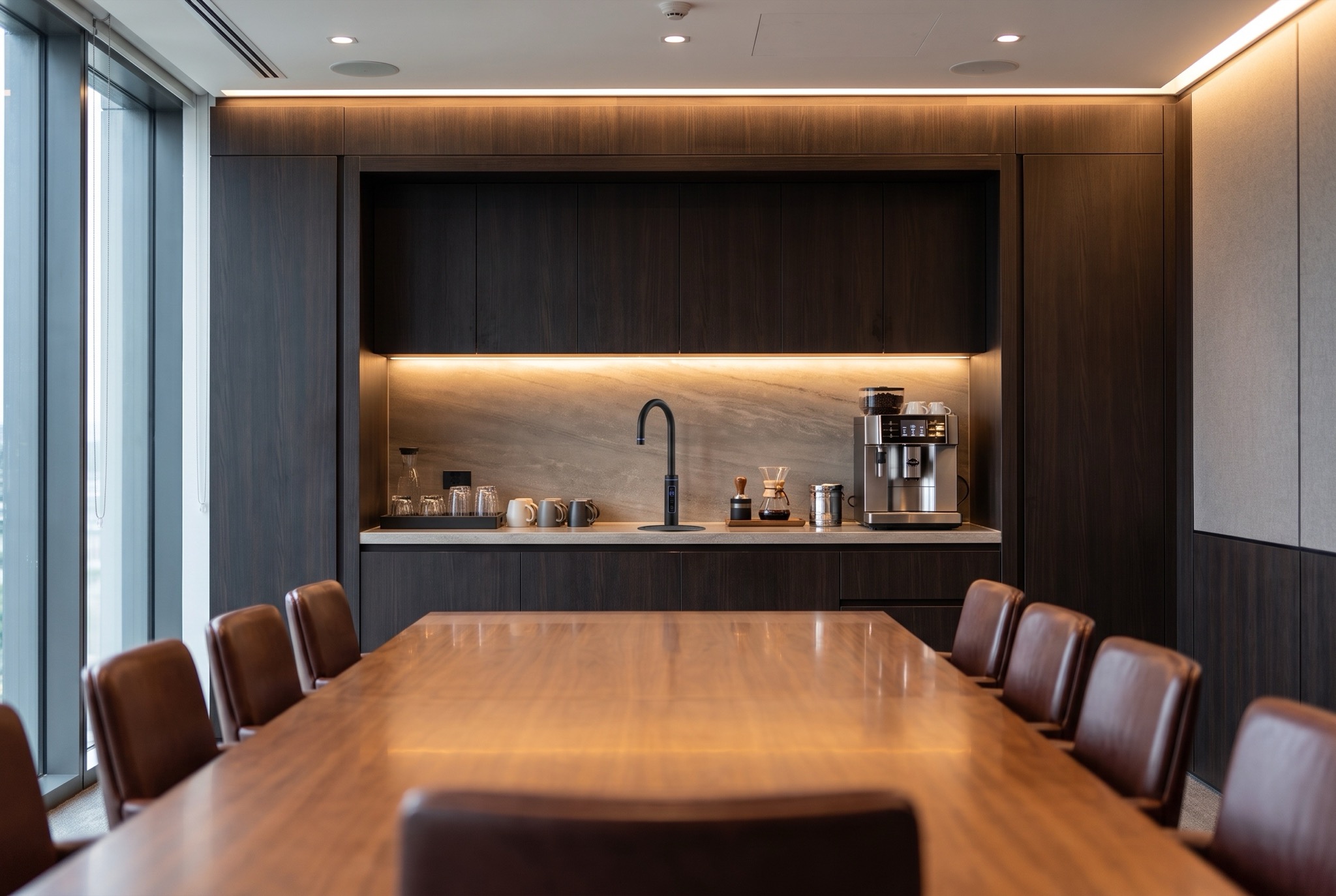 RoyalFlow smart tap at a boardroom coffee station